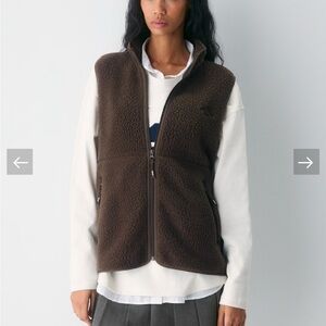 TNA Brown Fleece Vest